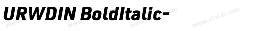 URWDIN BoldItalic字体转换